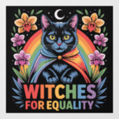 Witches For Equality Feminist Fensteraufkleber (Blatt)