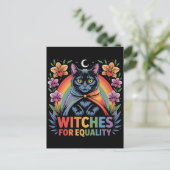 Witches For Equality Feminist Postkarte (Stehend Vorderseite)