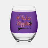 Witches Halloween-Weinglas Weinglas Ohne Stiel (Vorderseite)