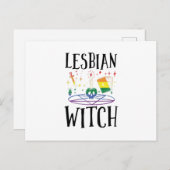 Witches LGBTQ | Witch Witchcraft Rainbow Gift Idea Postkarte (Vorne/Hinten)