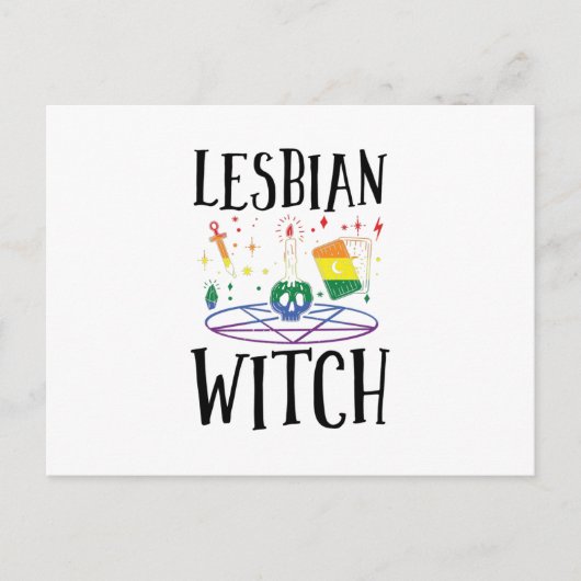 Witches LGBTQ | Witch Witchcraft Rainbow Gift Idea Postkarte (Vorderseite)