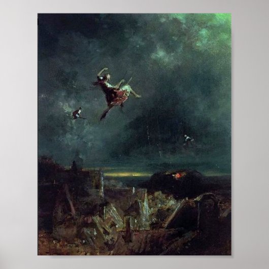 Witches Ride By Carl Spitzweg Poster (Vorne)