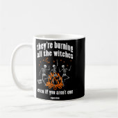 Witches Skeletons Dancing Funny Halloween Costume  Kaffeetasse (Links)