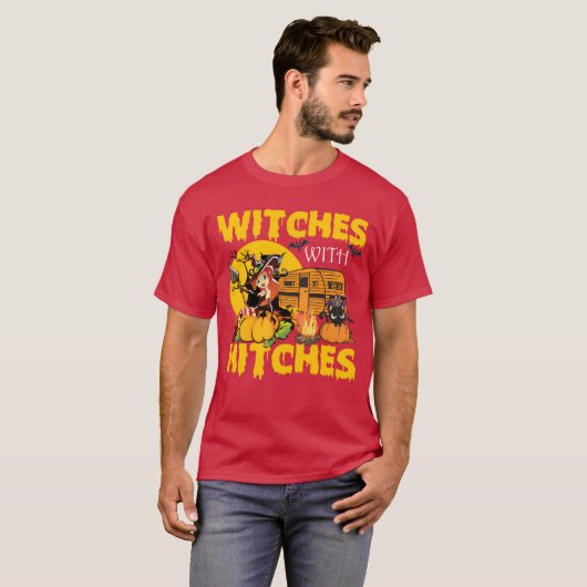 Witches With Hitches Funny Camping Halloween gift T-Shirt (Vorne ganz)