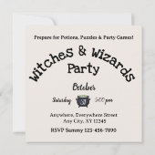 Witches & Wizards Themed Invitation Einladung (Rückseite)