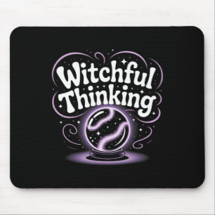 Witchful Thinking Crystal Ll Halloween Vibes 1 Mousepad