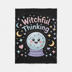 Witchful Thinking Crystal Ll Halloween Vibes Fleecedecke