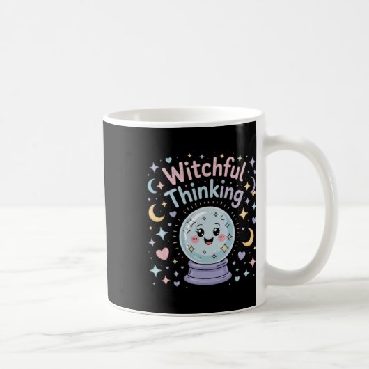Witchful Thinking Crystal Ll Halloween Vibes Kaffeetasse (Rechts)