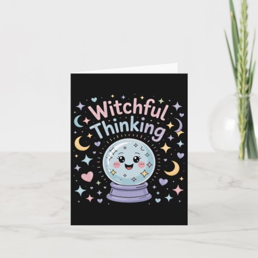 Witchful Thinking Crystal Ll Halloween Vibes Karte (Vorderseite)