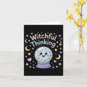 Witchful Thinking Crystal Ll Halloween Vibes Karte (Gelbe Blume)