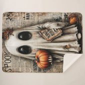 Witchful Thinking - Ein Boo mit einem Buch Sherpadecke (Vorderseite (Horizontal))