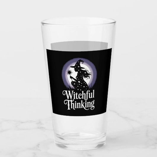 Witchful Thinking Halloween Girl T-shirt Glas (Vorderseite)