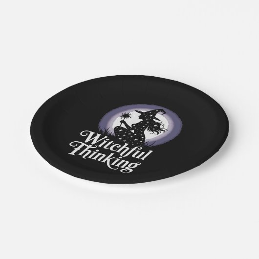 Witchful Thinking Halloween Girl T - Shirt Pappteller (Schrägansicht)