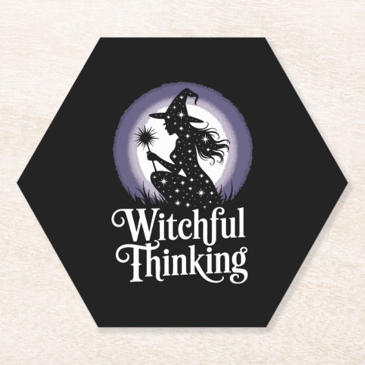 Witchful Thinking Halloween Girl T - Shirt Untersetzer (Vorderseite)