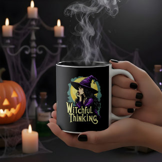 Witchfull Thinking Halloween Witzentechnik Zweifarbige Tasse