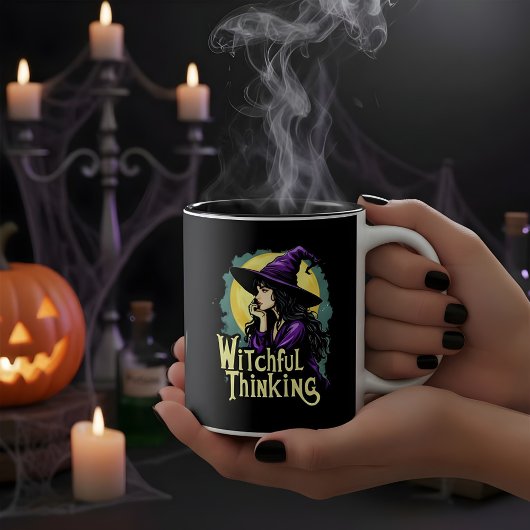 Witchfull Thinking Halloween Witzentechnik Zweifarbige Tasse