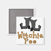 Witchie Poo T - Shirt und Geschenke Magnet (Vorderseite/Rückseite)
