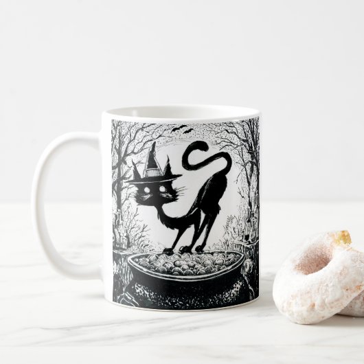 Witching Cat Kaffeetasse (Mit Donut)