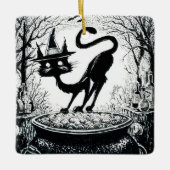Witching Cat Keramikornament (Vorderseite)