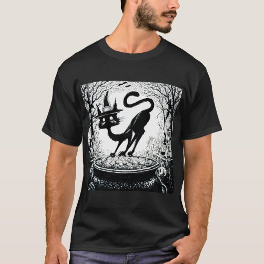 Witching Cat T-Shirt (Vorderseite)