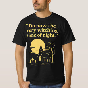 Witching Hour Halloween Spooky Gothic Church T-Shirt