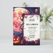 Witching Hour Whimsy: Tailored Halloween Einladung (Stehend Vorderseite)