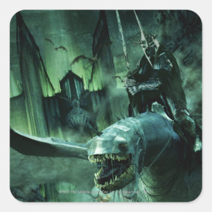 Witchking Riding Fellbeast Quadratischer Aufkleber