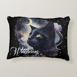 Witchling Dreams Black Cat and Stars Dekokissen