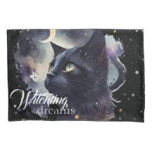 Witchling Dreams Black Cat and Stars