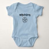 Witchling Pentagramm heidnischer Wiccan Baby Strampler (Vorderseite)