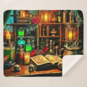 Witch's Altar Mystical Night Brew Design Sherpadecke (Vorderseite (Horizontal))