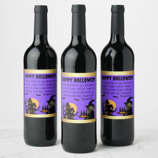 Witch's Brew: Spooktacular Custom Wine Labels! Weinetikett (Flaschen)