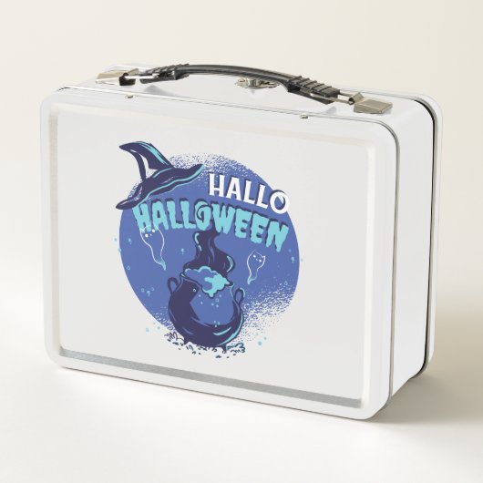 Witchs Hat Halloween Design Metall Brotdose (Rückseite)