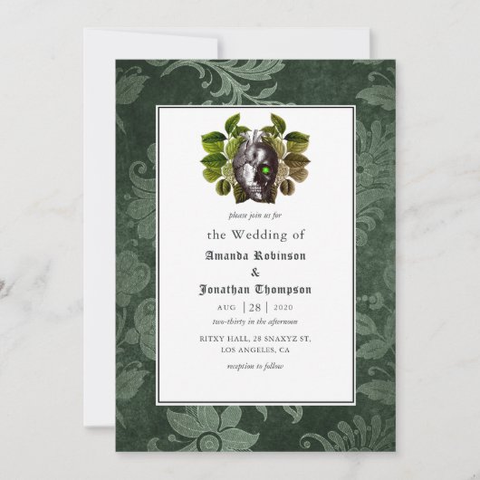 Witchwood Gothic Wedding Einladung (Vorderseite)