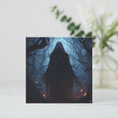 Witchwood Halloween Feiertagskarte (Stehend Vorderseite)