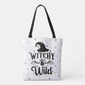 Witchy and Wild Polka Dot Halloween Tasche (Rückseite)
