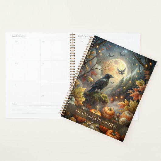 Witchy Autumn - Raven & Pumpkin Forest Full Moon Planer (Anzeige)