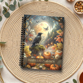 Witchy Autumn - Raven & Pumpkin Forest Full Moon Planer