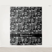 Witchy Baphomet mit Sinti und Roma Girls and Bats  Wandteppich (Vorderseite)