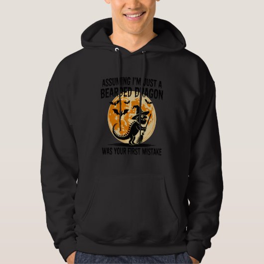 Witchy Beardie Halloween Moon Hoodie (Vorderseite)