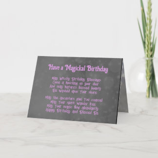 Witchy Birthday Card Karte