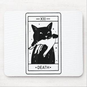 Witchy Black Cat Halloween Tarot Card Funny für mi Mousepad