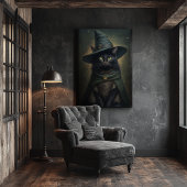 Witchy Black Cat - Vintages Halloween-Poster Poster