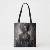 Witchy Black Woman Gothic Art Tasche (Vorderseite)