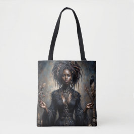 Witchy Black Woman Gothic Art Tasche