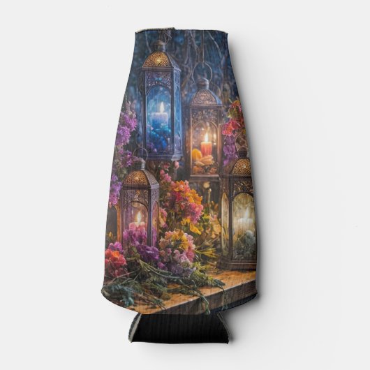 Witchy Boho Sinti und Roma Candles Lanterns Mystic Flaschenkühler (Vorderseite)