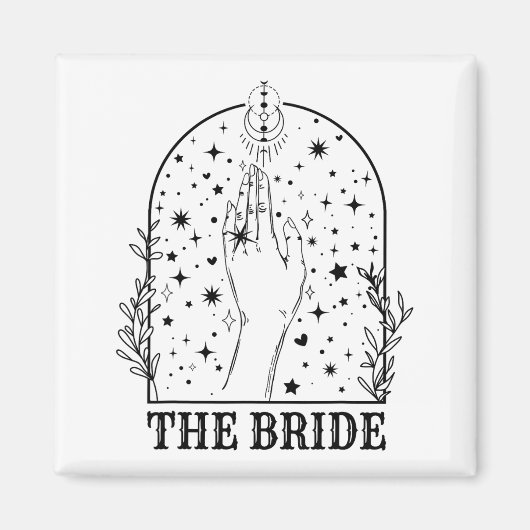 Witchy Bride Coven Matching Gothic Bachelorette Pa Magnet (Vorne)