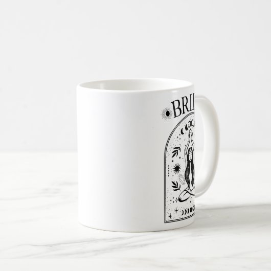 Witchy Bride Coven Tarot Celestial Gothic Bachelor Kaffeetasse (VorderseiteRechts)