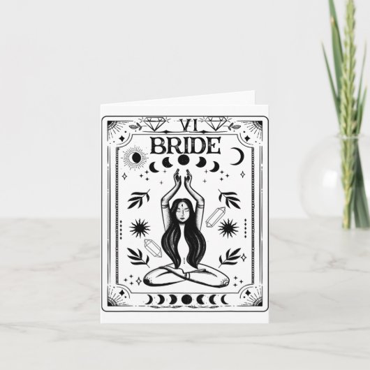 Witchy Bride Coven Tarot Celestial Gothic Bachelor Karte (Vorderseite)
