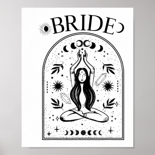 Witchy Bride Coven Tarot Celestial Gothic Bachelor Poster (Vorne)